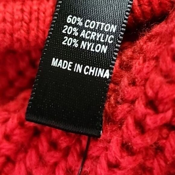 Aqua One Shoulder Red Sweater Medium NWT - Picture 6 of 6